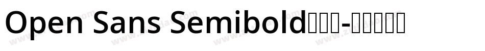 Open Sans Semibold手机版字体转换